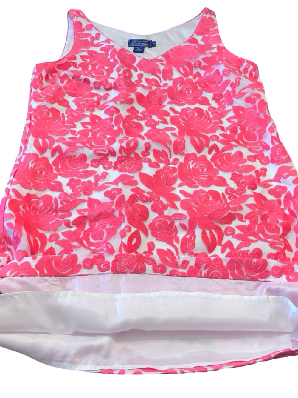 VINEYARD VINES Kentucky Derby “Run For The Roses,” Silk Dress, Size 14. - Picture 7 of 10